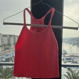 FP Movement by Free People Coral Ribbed Tank Top